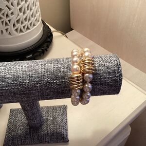 Faux Pearl and Goldtone Bracelet for Small Wrist